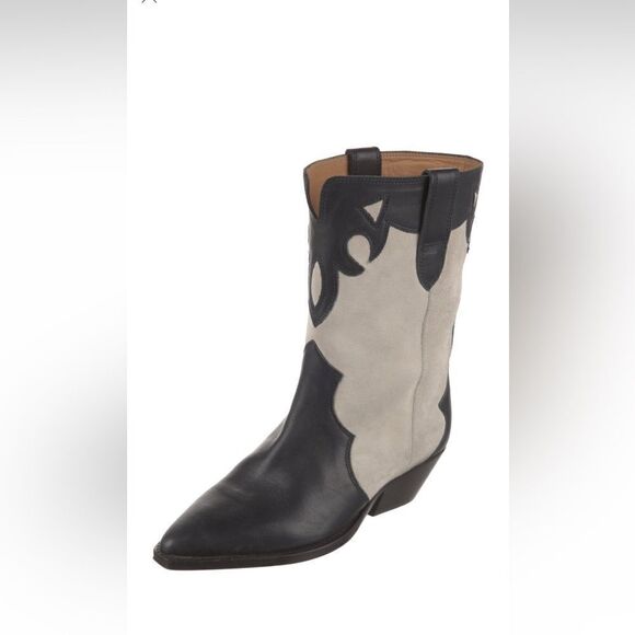 Isabel Marant Duoni suede and leather cowboy boots sz 36 - Picture 2 of 4